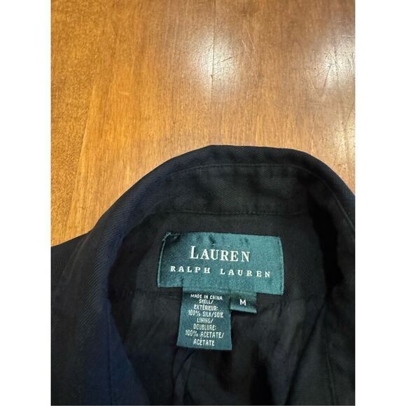 Woman’s Lauren by Ralph Lauren 100% silk blazer jacket size medium - Picture 2 of 3